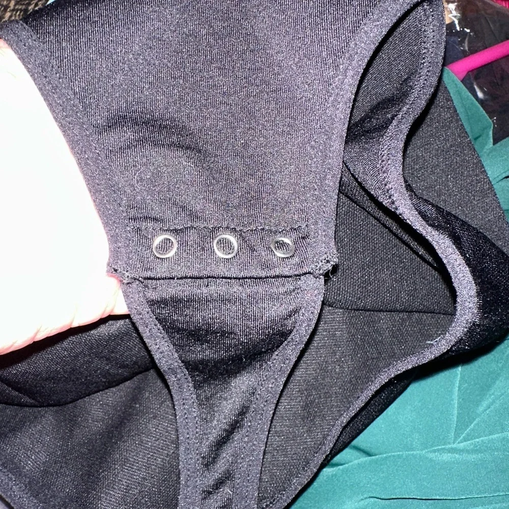 Elegant Black Women's Bodysuit - Picture 2 of 3